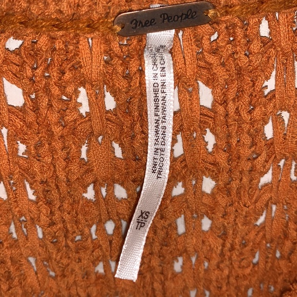 Free People Knitted Sweater Orange XS - Picture 5 of 10